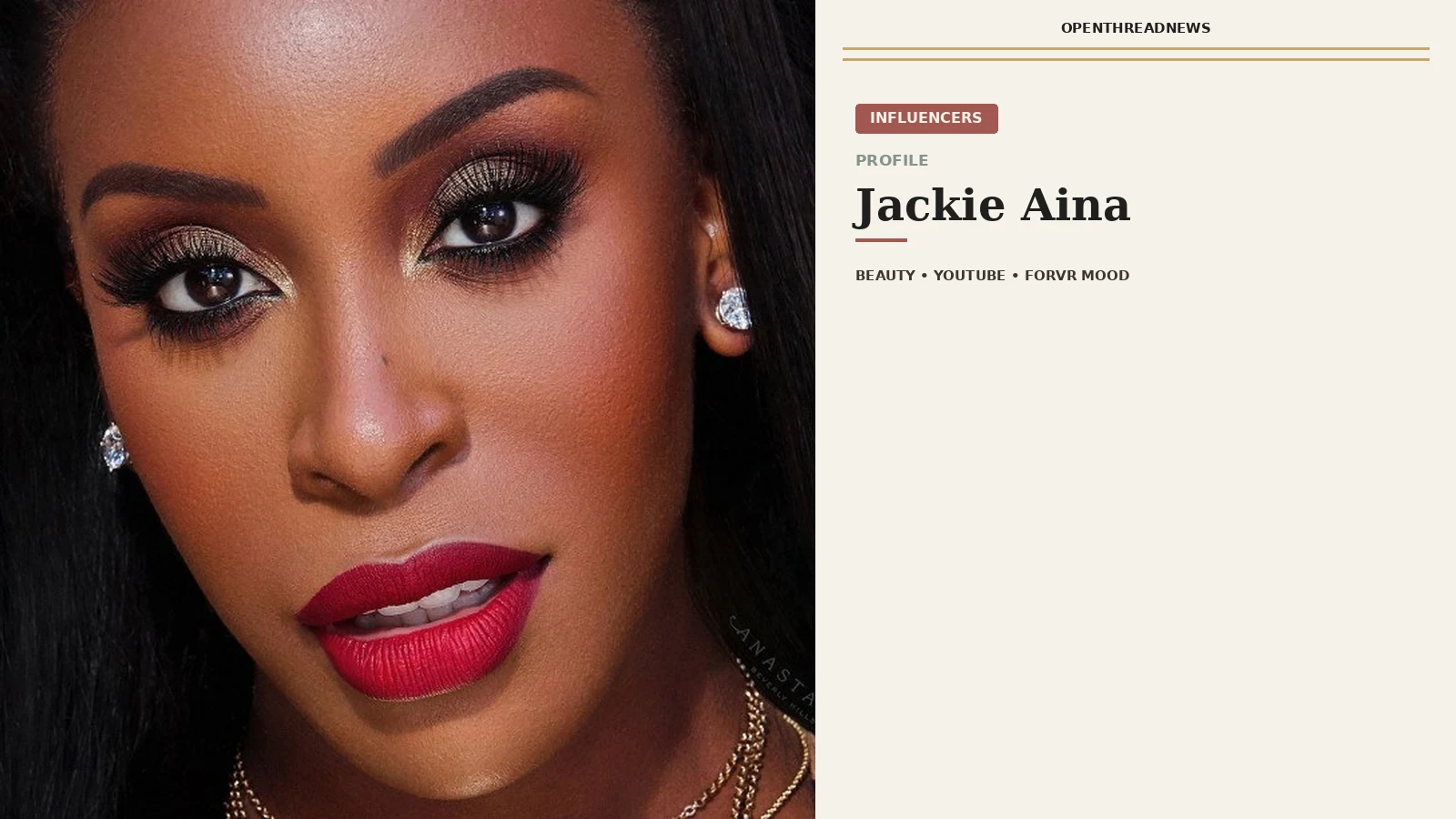 Jackie Aina, beauty influencer and Forvr Mood founder