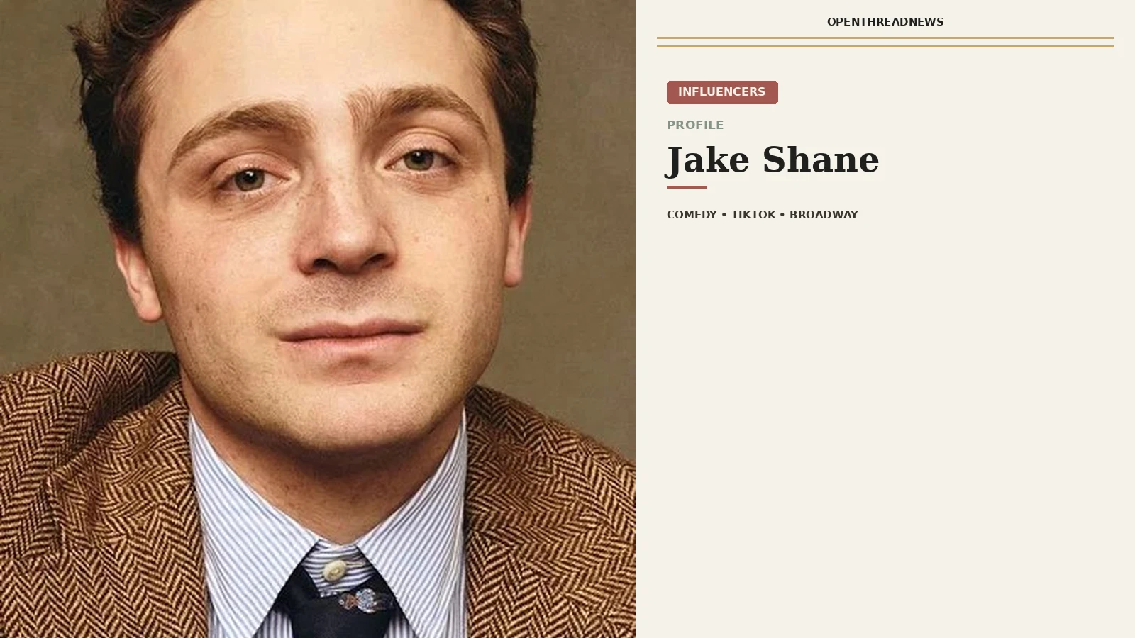 Jake Shane, comedian and Therapuss podcast host