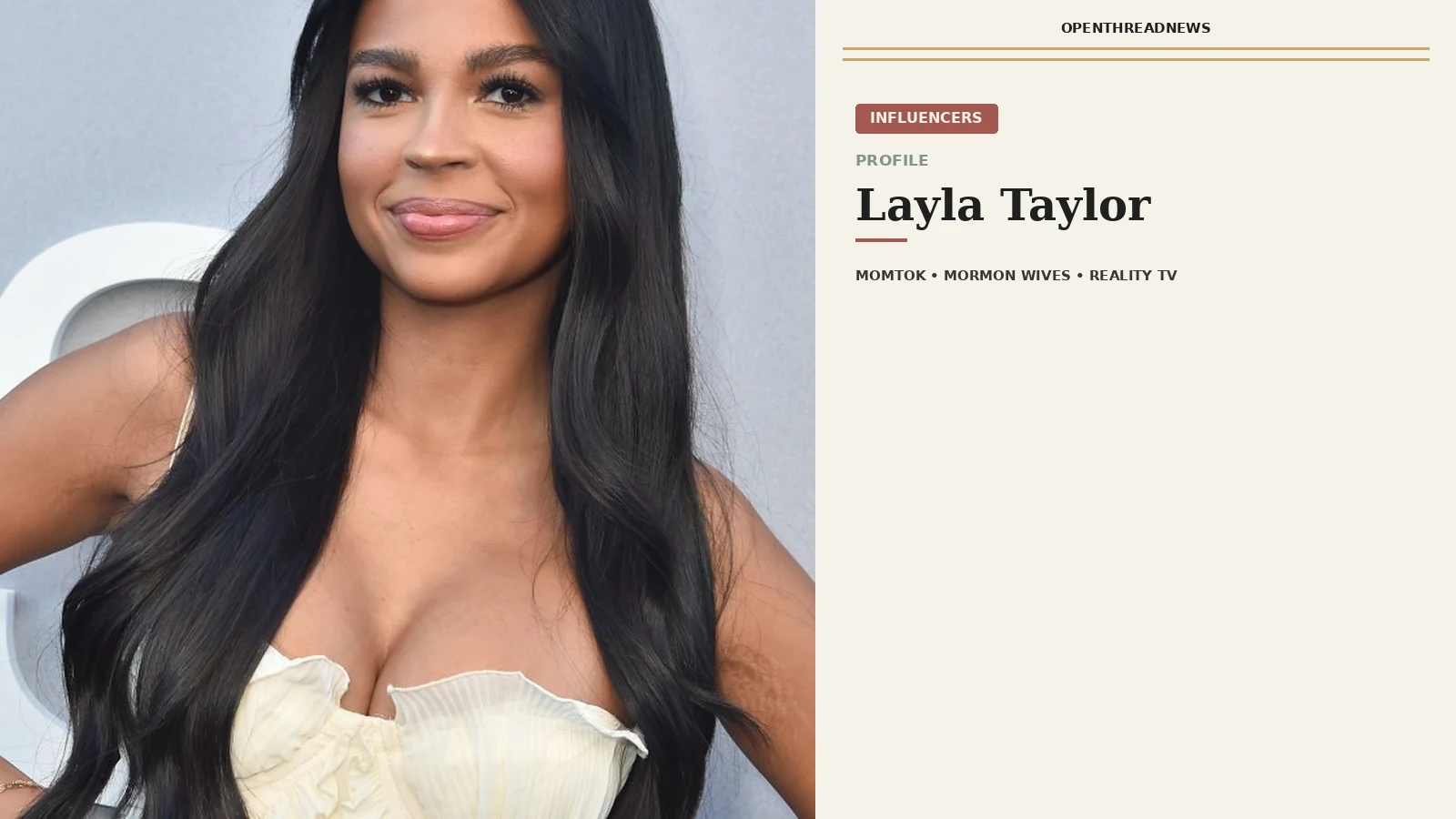 Layla Taylor, MomTok creator and Mormon Wives cast member