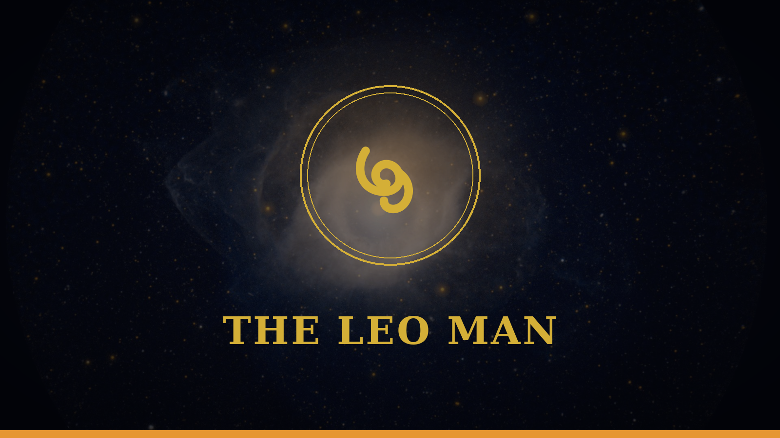 The Leo man: Lion glyph on cosmic background, personality and love guide