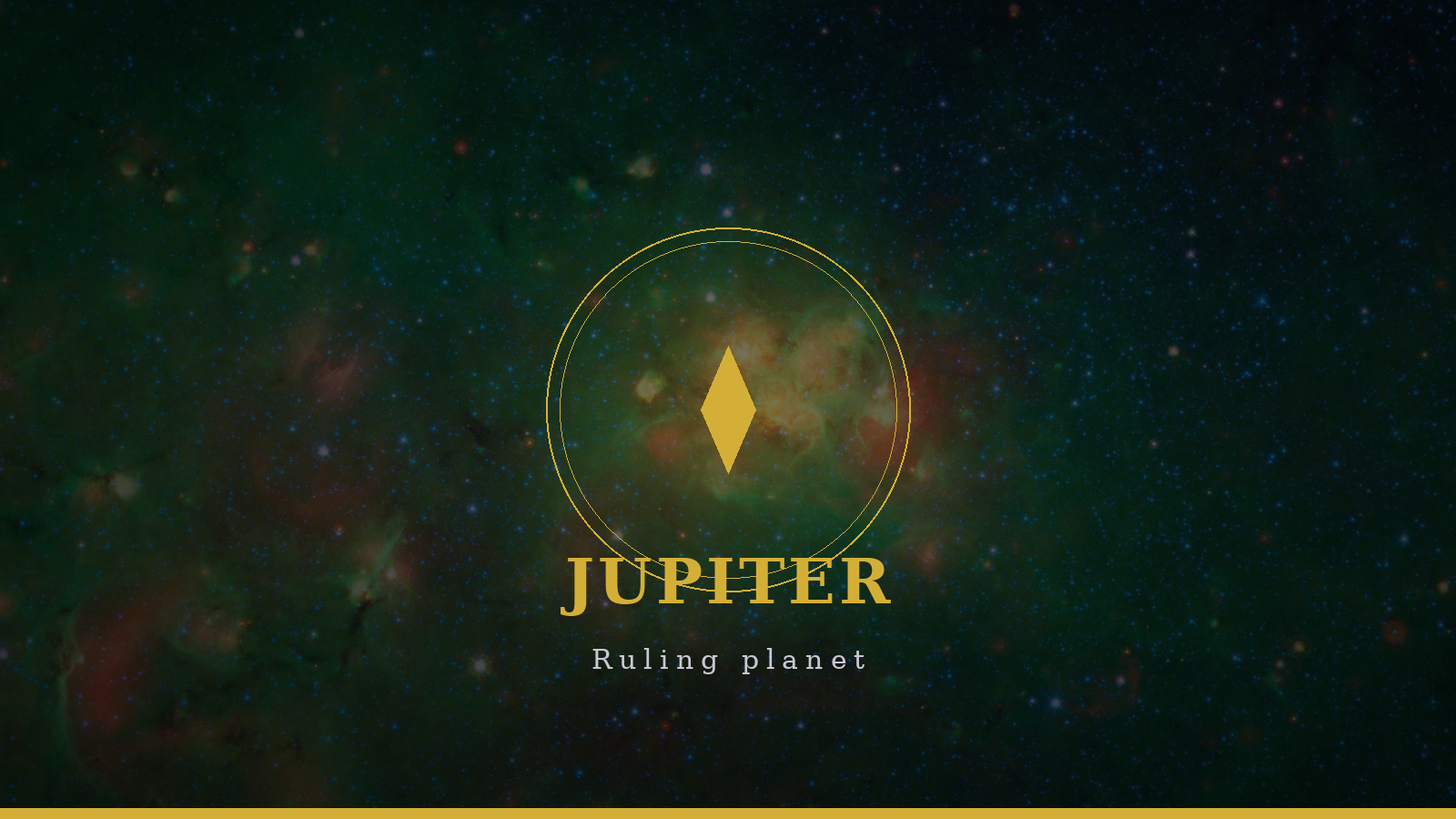 Jupiter, ruling planet