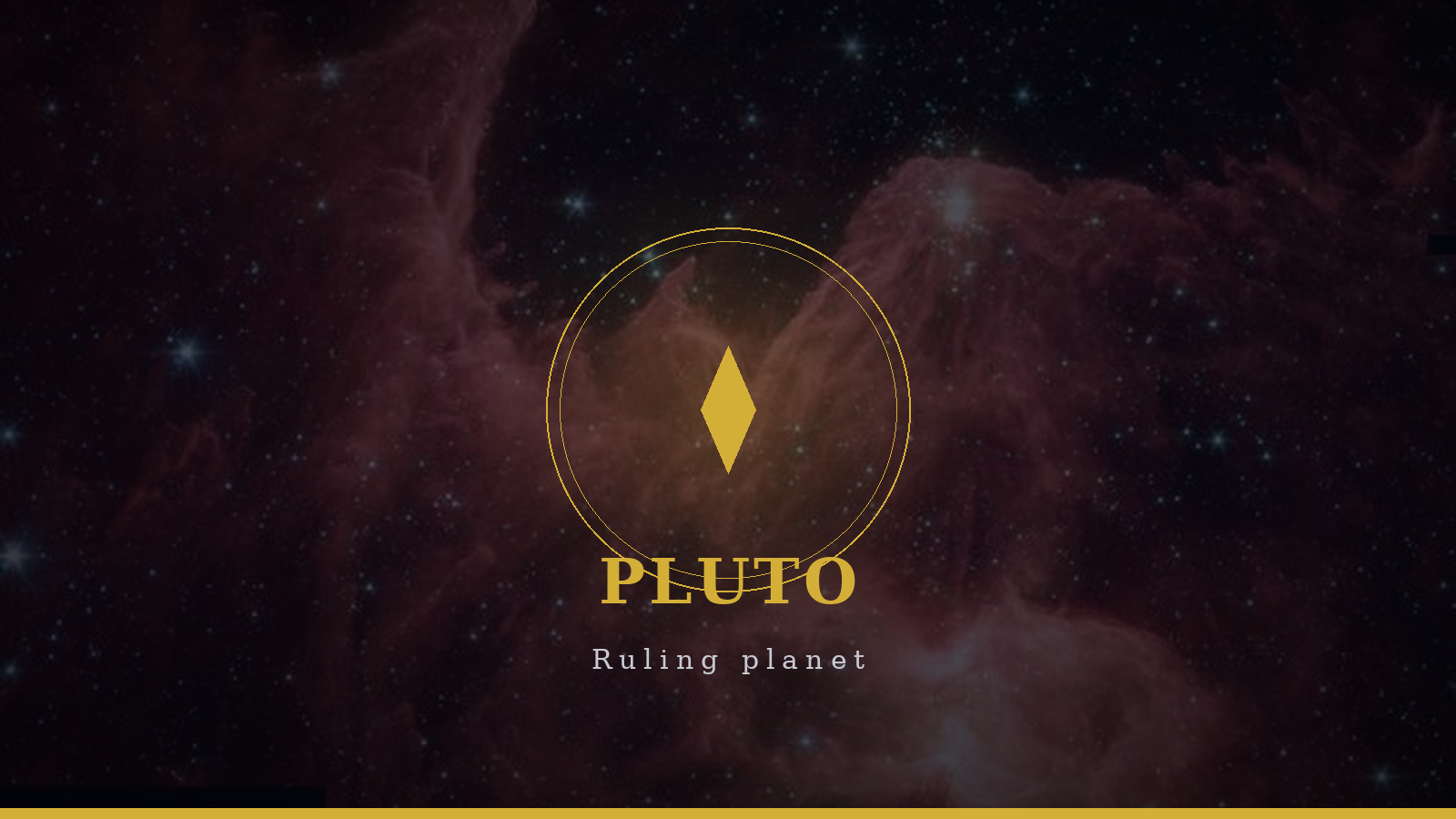 Pluto, ruling planet