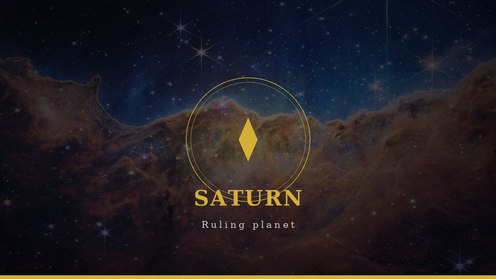 Saturn, ruling planet
