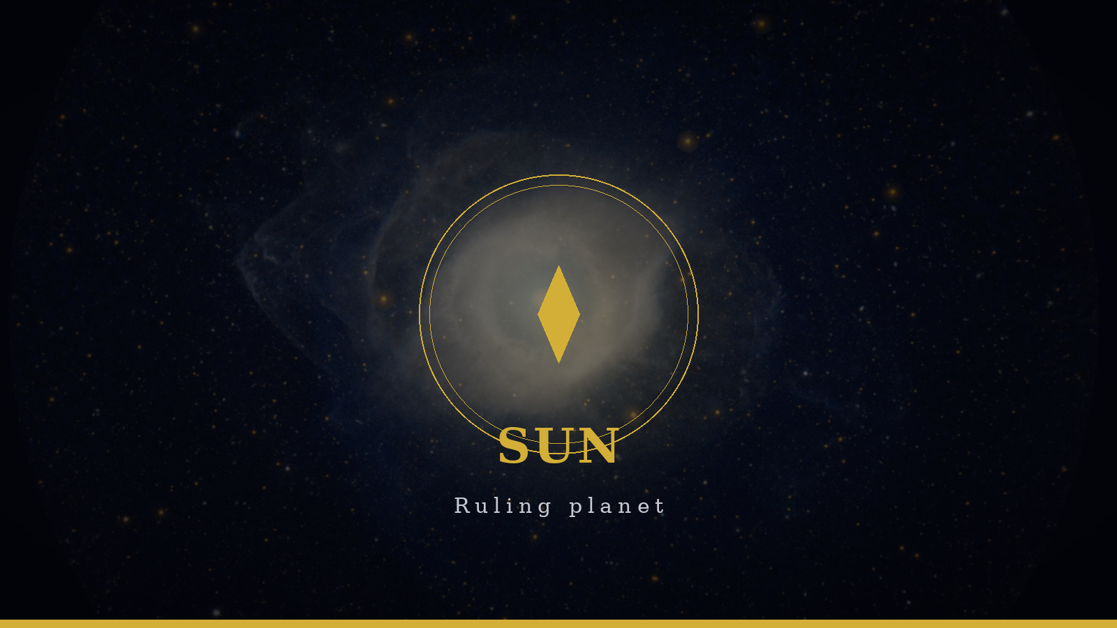 Sun, ruling planet