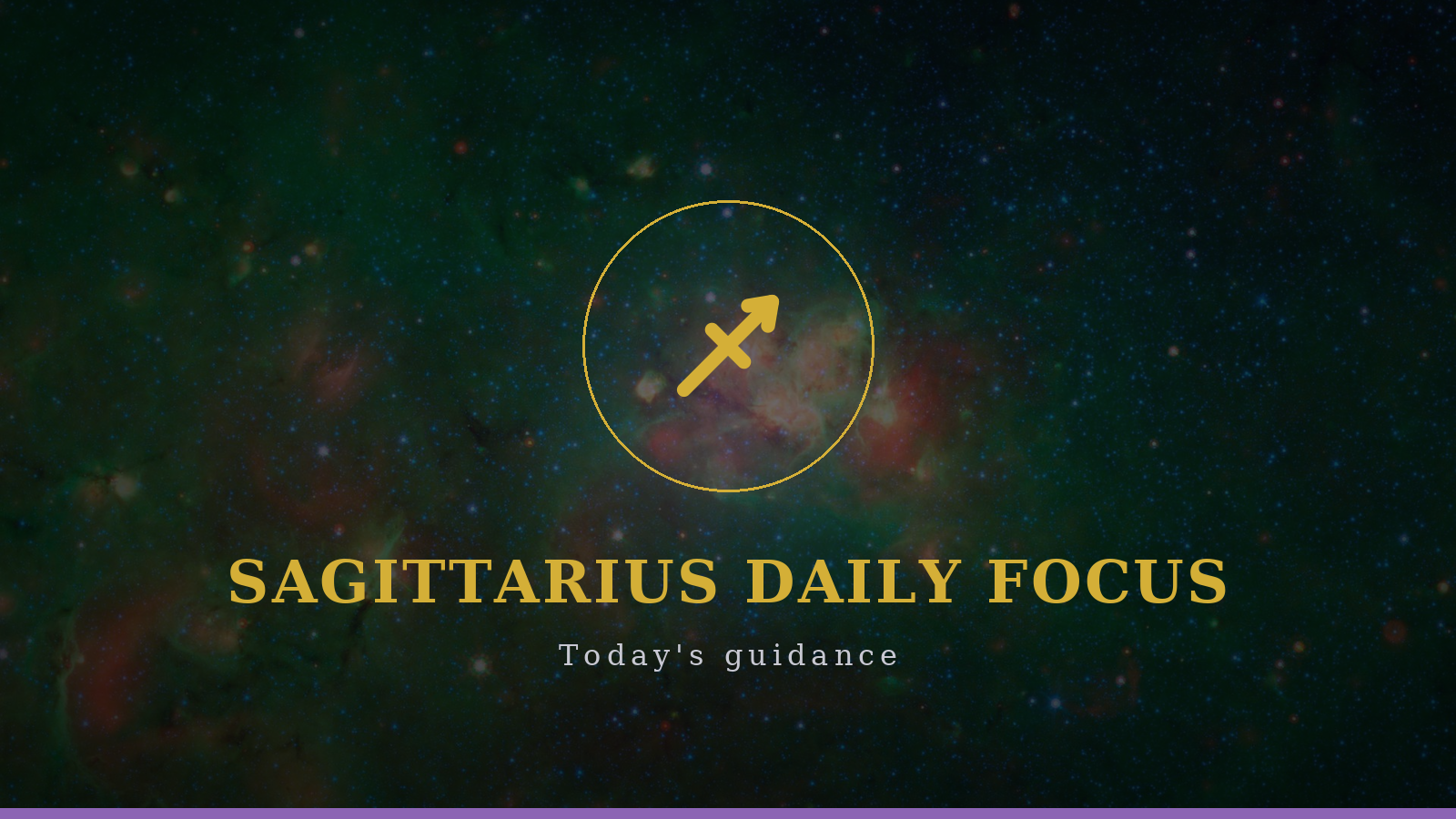 Sagittarius daily focus