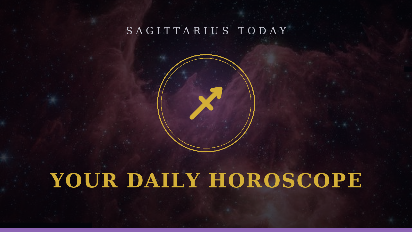 Sagittarius daily horoscope today: Archer glyph with your daily reading on love, career, and lucky focus
