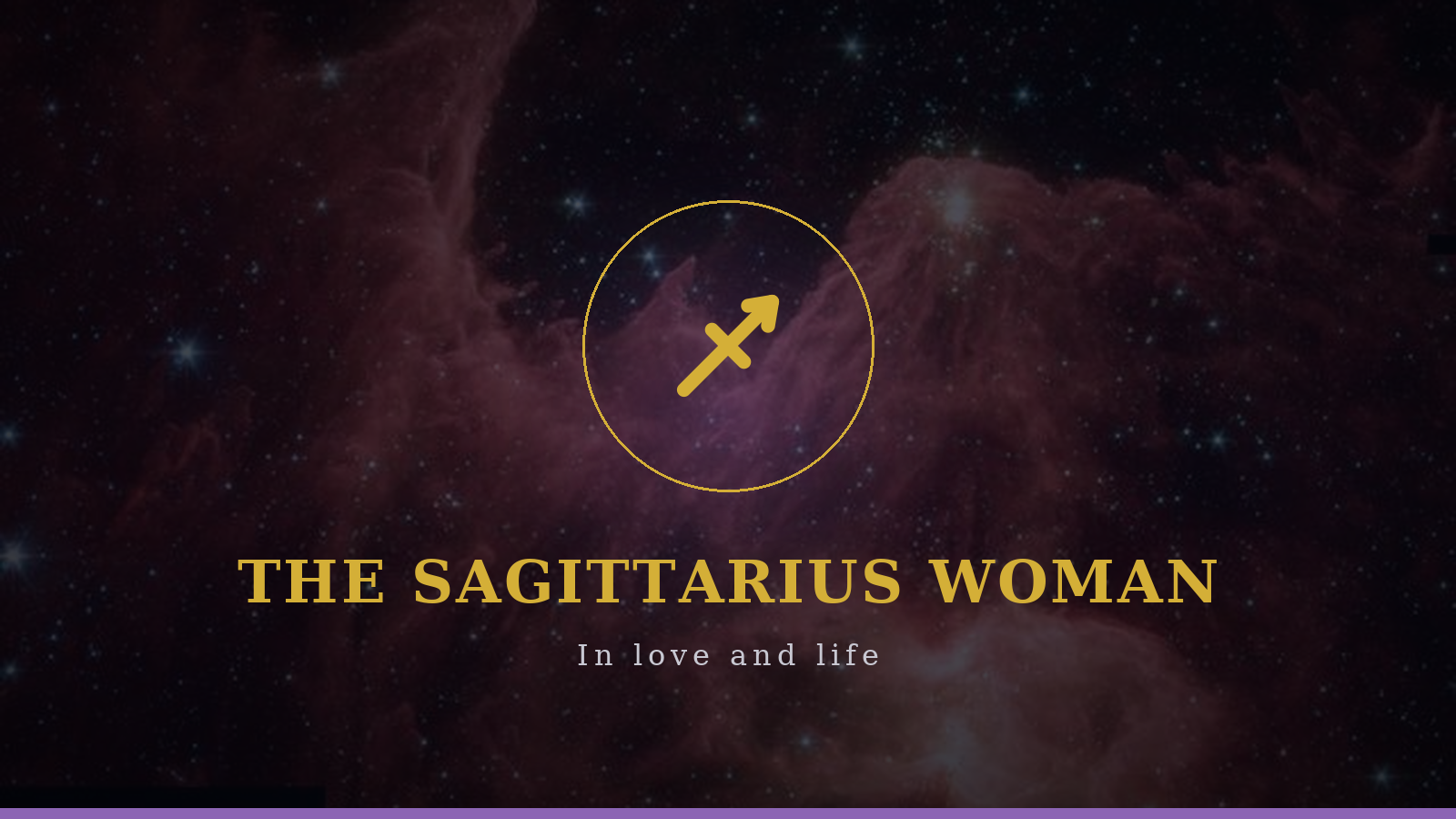 The Sagittarius woman