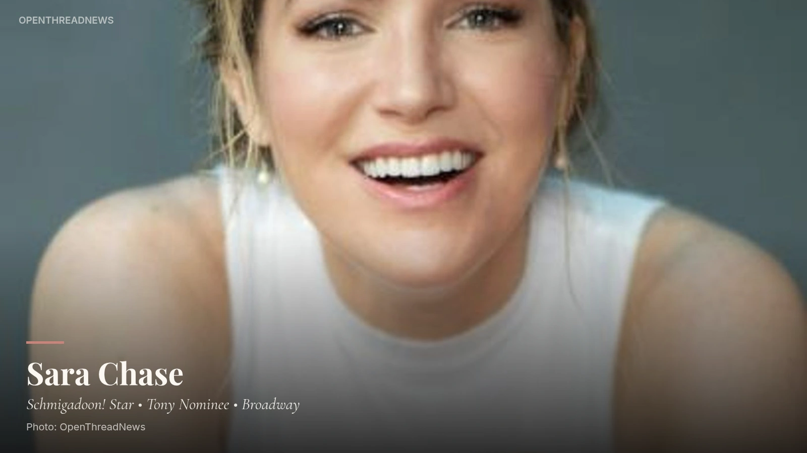 Sara Chase, Broadway star of Schmigadoon!, portrait