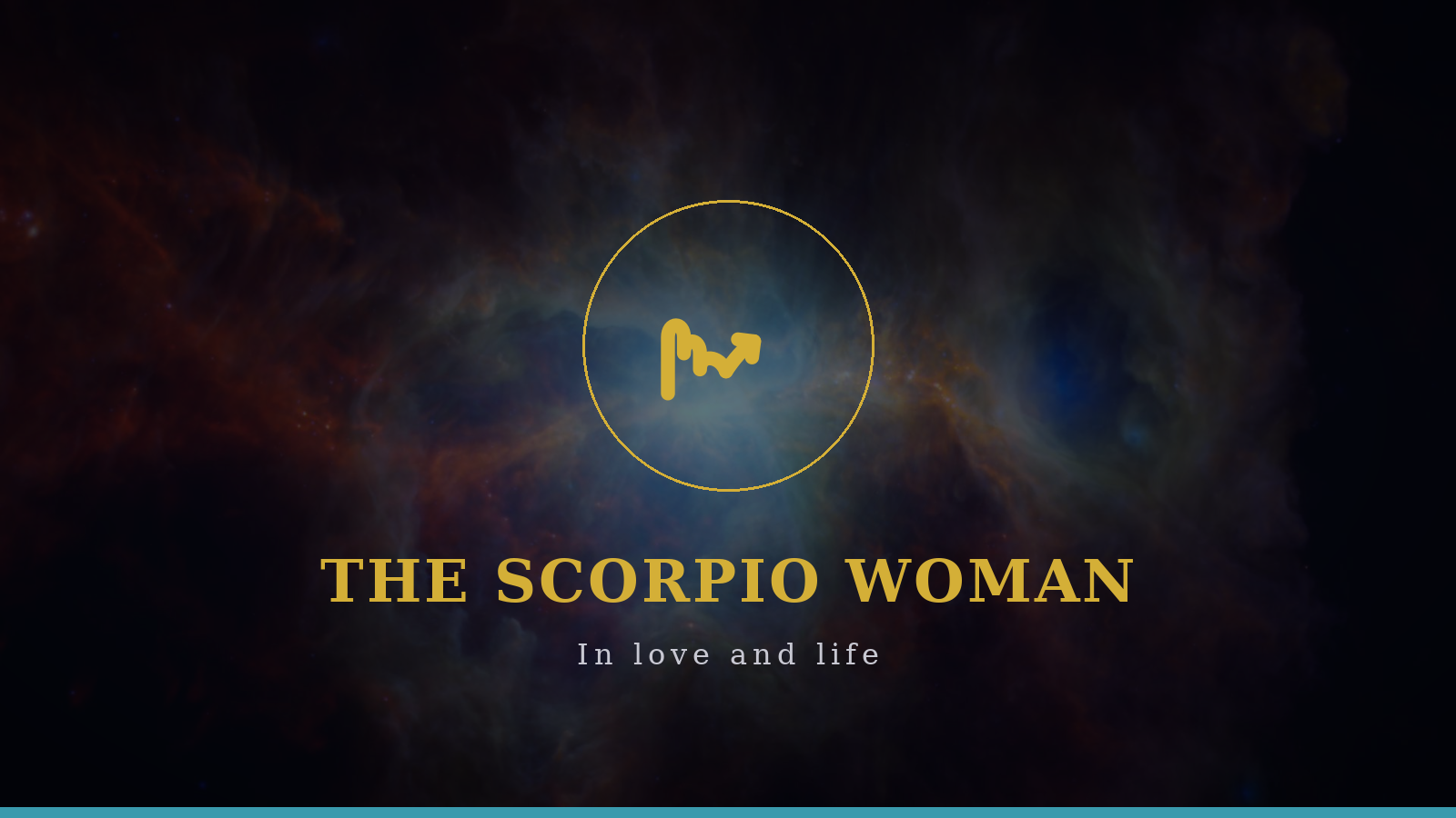 The Scorpio woman