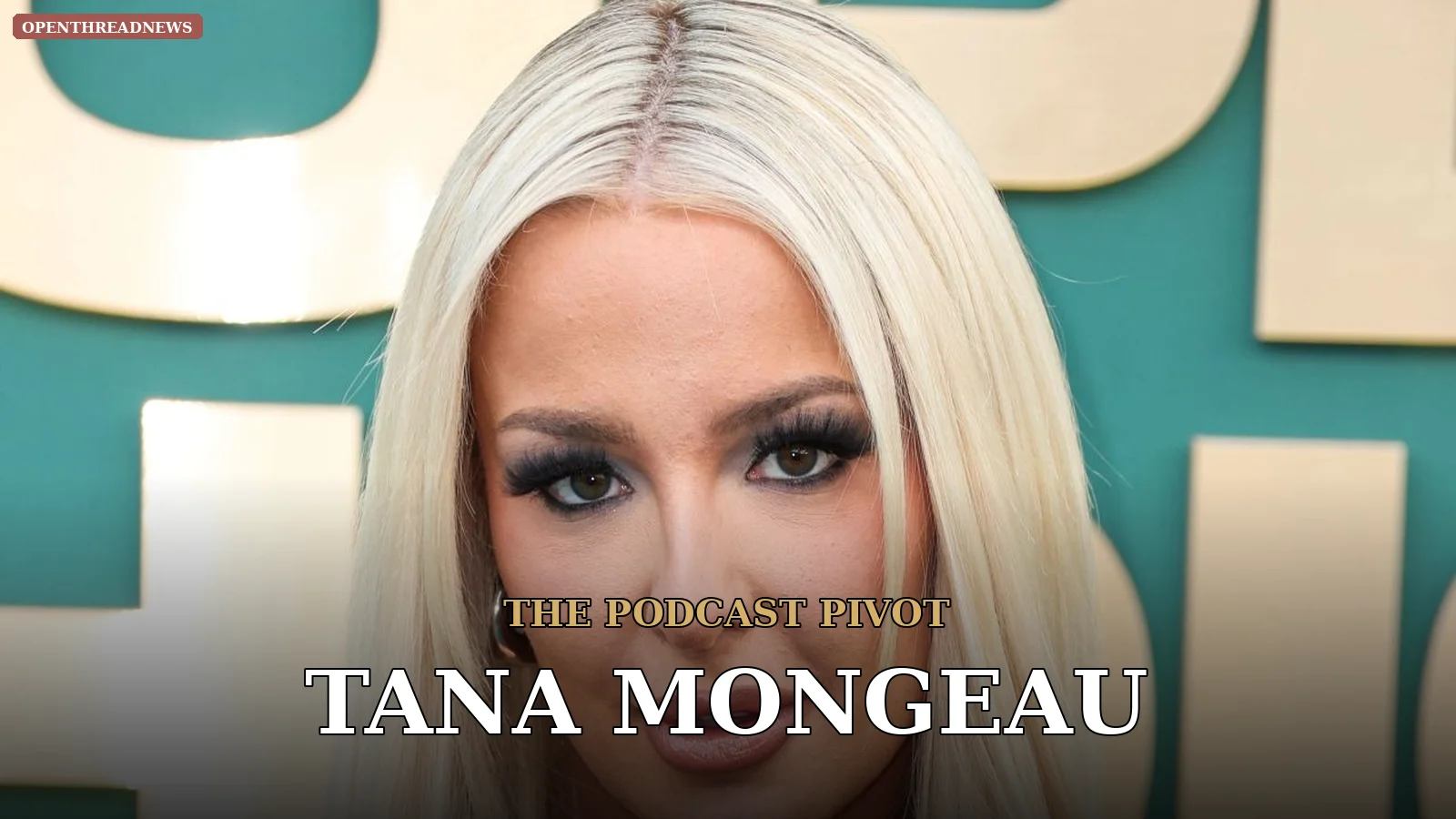 Tana Mongeau profile featured image: a glamorous blonde creator speaking into a podcast microphone in a pink-lit studio, capturing the polished podcast era that rebuilt her career.