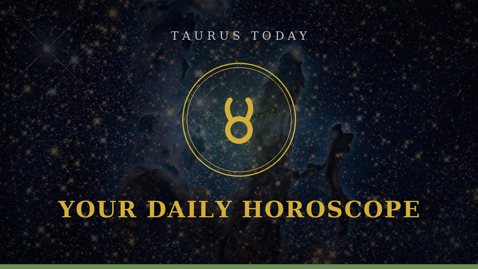 Taurus daily horoscope today: Bull glyph with your daily reading on love, career, and lucky focus