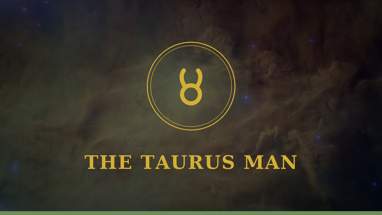 The Taurus man: Bull glyph on cosmic background, personality and love guide