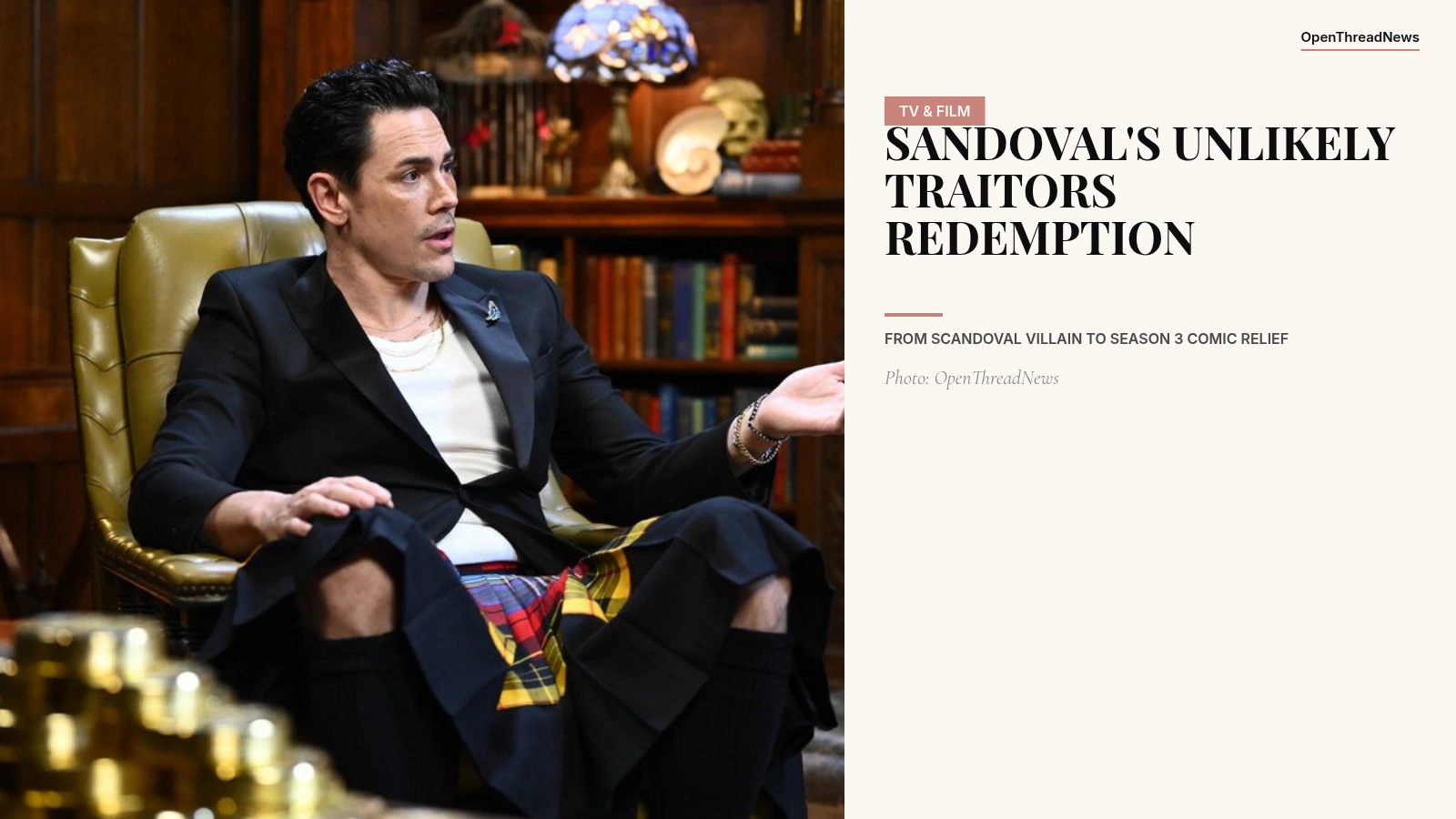 Tom Sandoval as a Faithful on The Traitors Season 3