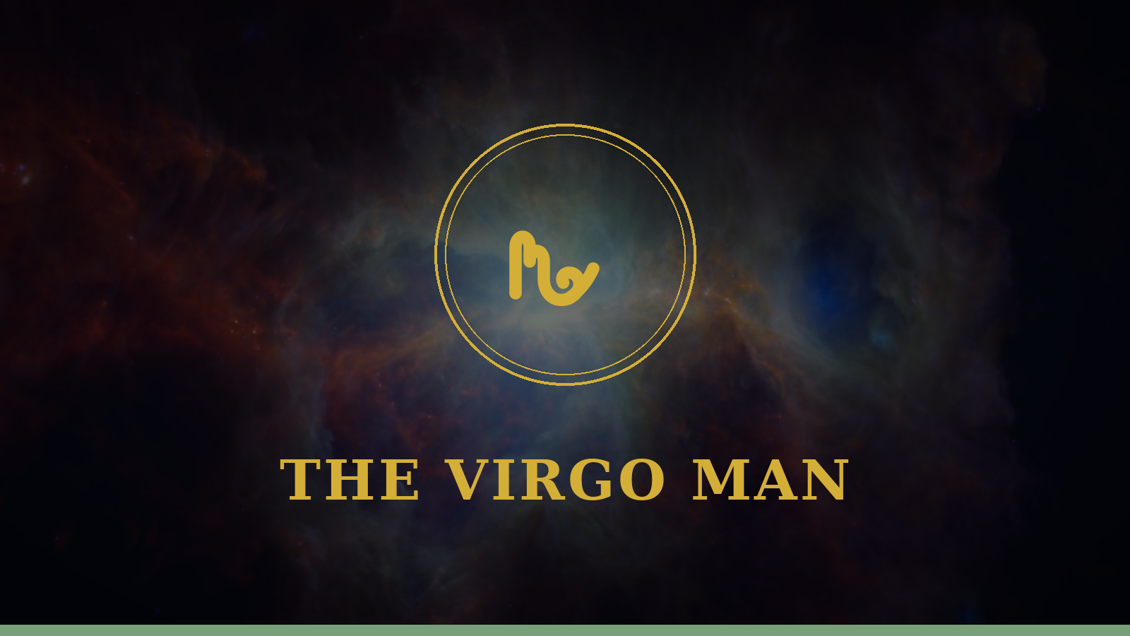 The Virgo man: Maiden glyph on cosmic background, personality and love guide